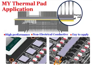 15W/m.k 20W Silicon Thermal Pad 0.75mm 1.25mm 1.75mm 2.25mm Thermal Conductive Gap Pad For Graphics Card GPU RTX 3060 3070 3080