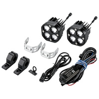 Phare LED universel avant à 4 perles pour moto, ultra lumineux, faisceau haut/bas, pour scooter électrique et vélo à pédales