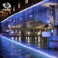 2026 Décoration de rideau d'eau haut de gamme en acier inoxydable pour intérieur/extérieur, Couronne d'eau droite, Résistant au feu, Design moderne, AC
