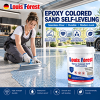 Revêtement de sol époxy auto-nivelant avec sable coloré, écologique, liquide transparent, résistant à la chaleur, antidérapant, pour garage, bricolage, haute couverture
