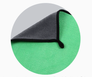 Serviettes de nettoyage de voiture en microfibre, couleur unie, rectangulaires, séchage rapide, usage domestique, jaune, bleu, vert, gris - Product Image 6