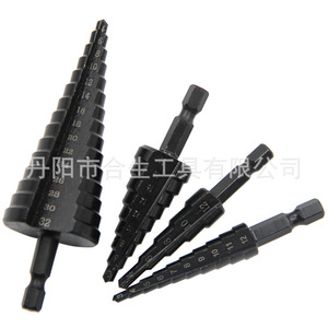 Mr <b>Drill</b> Step <b>Drill</b> <b>Bit</b> 4-32mm Hex Shank Black Oxide Metal Drilling Twist <b>Drill</b> Pagoda Shape - Product Image 2
