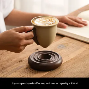 Phong cách cổ điển cốc cà phê đặt thích hợp trà chiều giá trị cao tinh tế Latte thô gốm nước Quà Tặng nhà sử dụng thương mại - Product Image 6