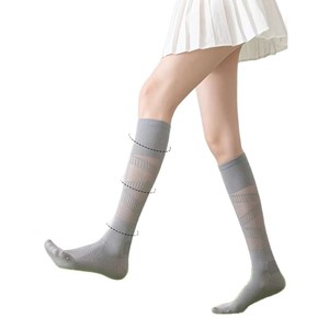 Athletic Calf Socks Cotton Breathable Pressure Relief For Running <b>Badminton</b> Fitness Workout White Beige Light Gray Dark Gray - Product Image 3