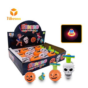 Favores de fiesta niños juguete clásico plástico Led intermitente Musical eléctrico Spinning Top Light Up Gyro Halloween giroscopio - Product Image 1