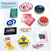 Haute Qualité Premium Vinyle Brillant PVC Holographique Adhésif Autocollant Personnalisé Étanche Découpé Logo Autocollant Étiquettes