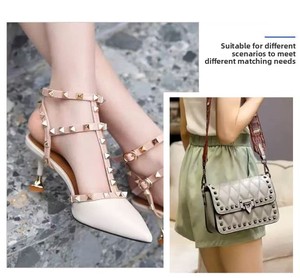 Tùy Chỉnh Tự Làm Vành Đai Giày Túi May Mặc Trang Trí Phụ Kiện Kim Tự Tháp Vuông Đinh Tán Đinh Tán Phẳng Kim Loại Kẽm Hợp Kim Ren Punk Phong Cách Nút - Product Image 5