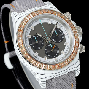 Orologio da Polso Cronografo Gallant NTPT in Carbonio Bianco con Quadrante Grigio Diamantato, Orologio da Uomo Spotlight Gala - Product Image 2