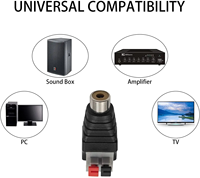 Câble de haut-parleur vers câble audio mâle prise professionnelle prise rapide connecteur RCA adaptateur câble accessoires prise à sertir