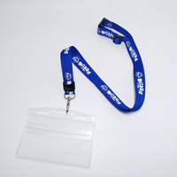 Insigne nominatif en plastique PVC souple porte-cartes en vinyle étui transparent personnalisé porte-cartes avec lanière pour le travail de bureau