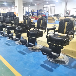 Sillón de Barbería Antiguo, <span class=keywords><strong>Silla</strong></span> de Peluquería de Estilo Retro de Lujo, Ajustable, <span class=keywords><strong>Reclinable</strong></span> y Giratoria <span class=keywords><strong>para</strong></span> Hombres - Product Image 3