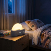 Lampe de chevet numérique élégante avec lumière de réveil esthétique et réglage précis des couleurs RVB, aide au sommeil par flux numérique