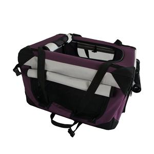 Stable Steel Frame Pet Soft Crate Portable Collapsible Dog <b>Cat</b> Carrier with Anti-Scratch Mesh Mat Indoor Outdoor Use - Product Image 3