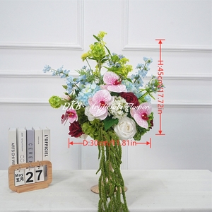 DKB Factory Wholesale Handmade Silk Artificial Wedding <b>Flower</b> Arrangement Green White <b>Flower</b> Ball Centerpieces - Product Image 2