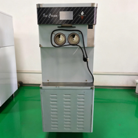 Machine à glace molle professionnelle grande capacité 58L/h, finition argent/noir, 137,5 KG, 220V, pour la production de lait glacé, offre spéciale