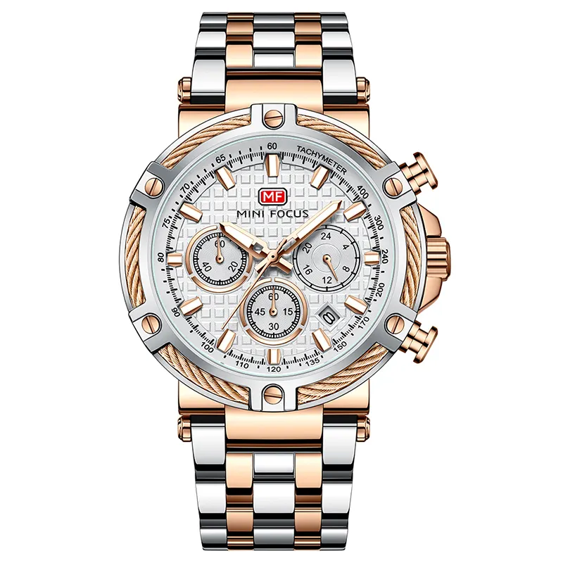 Relojes Hombre MINI FOCUS Original Brand Luxury Chronograph Watch Low MOQ Brand Your Own Watches Waterproof Analog Wrist Watch