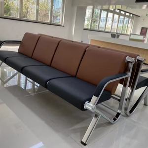 Chaise d'attente de salon en argent, prix de gros d'usine, chaise longue, canapé d'attente multi-places, canapé d'attente de hall - Product Image 4