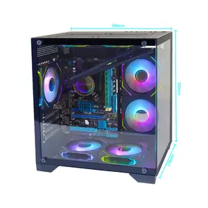 MANMU Pre Built Gaming Pc Case Desktop Computer Itx Case Computadora Gaming Matx Case