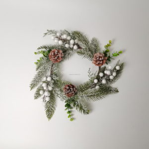 Chất Lượng Hàng Đầu Đẹp Trang Trí Berry Giáng Sinh Vòng Hoa Xmas Vòng Hoa Phía Trước Cửa Vòng Hoa Nến Vòng Hoa - Product Image 1