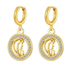 LT- <span class=keywords><strong>MS</strong></span>-668 Boucles <span class=keywords><strong>d</strong></span>'oreilles pendantes à la mode Cerceaux ronds polyvalents en acier inoxydable Plaqué 18K Bijoux simples pour femmes Vente en gros - Product Image 5