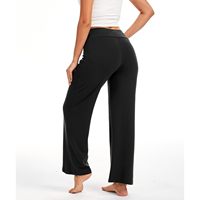 Pantalones de Yoga de Pierna Recta con Cintura Elástica Media para Mujer, Suaves como una Nube, Transpirables, Elásticos y Ecológicos