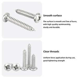 M2.3 Micro Auto Tapping Parafusos Cross Groove Pan Head Thread Fastener Slotted Wood Screw Anti Corrosão e Resistência à Ferrugem - Product Image 4