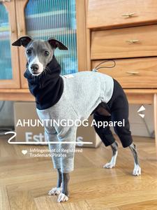 Veste classique à quatre pattes pour petit lévrier, en coton pur, avec blocs de couleur gris et noir, douce et chaude, pour petit <span class=keywords><strong>Lurcher</strong></span> ou Whippet - Product Image 6
