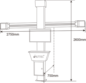 Machine d'alignement de roues 3D à haute efficacité, logiciel AUTEC, ajustement universel, affichage numérique haute précision pour automobile - Product Image 3