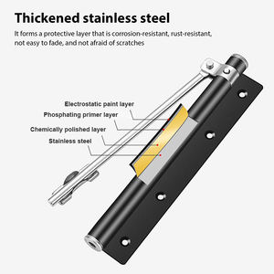 Bras Ménage Muet Réglable Monté En Surface Français Automatique Dissimulé Haute Robuste Hydraulique En Alliage D'aluminium Ferme-Porte - Product Image 4