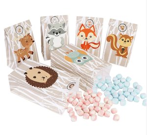 Sacs cadeaux en papier sur le thème <span class=keywords><strong>de</strong></span> la jungle pour fête d'<span class=keywords><strong>anniversaire</strong></span>, décoration <span class=keywords><strong>de</strong></span> fête, sacs à bonbons, boîte, <span class=keywords><strong>sac</strong></span> d'emballage pour baby shower - Product Image 2