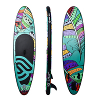 See Sea 10 '* 32 "* 6" Planche à pagaie gonflable ISUP Bundle Pompe à pagaie en aluminium Fin Planches de yoga Pêche