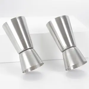 Wholesale 25ml/50ml Stainless Steel Metal Double Measuring Cup Bar Jigger For Crafting Cocktails