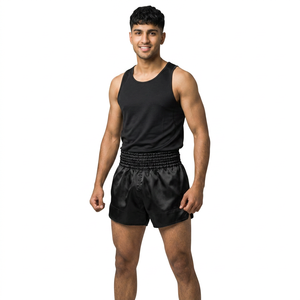 Shorts de combat Muay Thai et MMA sur mesure de qualité supérieure pour hommes, 100% coton extensible, respirant et à séchage rapide - Product Image 1