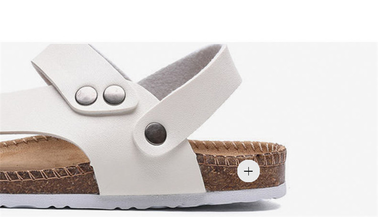 Female Slippers and Sandals Summer Beach Open Toe Slides Cork Slipper Leather Sandals for Men