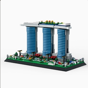 Blocchi da Costruzione per Bambini Singapore Sands Hotel, Decorazione per Piccoli Gruppi, Giocattolo Puzzle - Product Image 2