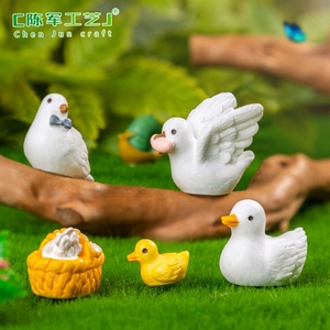 Micro-paesaggio in muschio per uccelli - Accessori decorativi da appendere fai da te per giardino <span class=keywords><strong>e</strong></span> animali domestici, mini ornamenti - Product Image 4