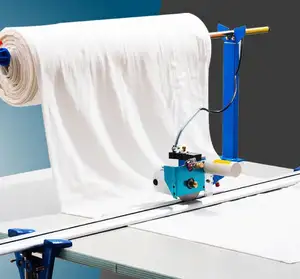Manuel uç tekstil kumaş bez kesme kesme makinesi/yuvarlak bıçak kesici parça ile
