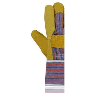 Gants industriels gants de Construction en croûte de cuir de vache jaune, coton à l'arrière, manchette caoutchoutée de différentes tailles - Product Image 6