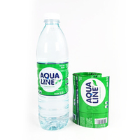 Étiquettes thermorétractables en PVC vert personnalisées à prix de gros pour bouteilles de café et d'eau minérale