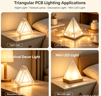 PCB personnalisé en aluminium à découpe en V triangulaire, PCB décoratif pour éclairage LED à dissipation thermique élevée, disposition et taille personnalisées