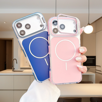 Coque de téléphone magnétique mate avec support d'objectif, protection antichoc pour iPhone 17 Air