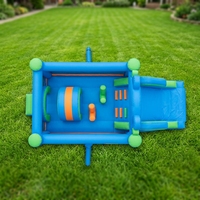 Château Gonflable Extérieur Pirate avec Toboggan Combiné pour Enfants et Adultes