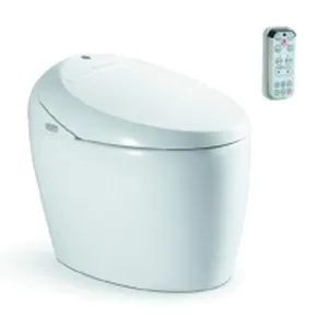 Placard à eau rond en forme d'œuf, placard automatique en céramique, couleur blanche, toilette intelligente, une pièce, nouveau,