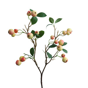 Bouquet de fleurs artificielles Yihua Floral Art, pommes et baies, 64 cm, fleurs en soie, décoration d'intérieur, style moderne et simple - Product Image 5