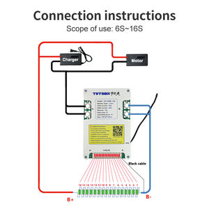 TDT BMS 4s/8s/13s/16s 20a 30a 40a lifepo4 bms 13s 48v 40a bms mit Ausgleich - Product Image 2
