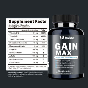 Tabletas de aumento de peso rápido para hombres, potenciador del apetito, proteína en polvo para ganar masa muscular, adultos seguros, no mujeres embarazadas - Product Image 2