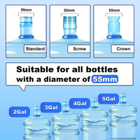 Bouchons de remplacement en silicone de 55 mm pour bidons d'eau de 5 gallons, sans BPA, de qualité alimentaire, réutilisables, étanches, à pression - Vente en gros