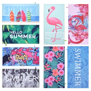 Secado rápido sin arena Impresión digital <span class=keywords><strong>Flamingo</strong></span> Boat Toallas de playa de verano Toallas de playa portátiles con broches - Product Image 2