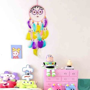 Campana de Viento Bohemia Hecha a Mano, Ecológica, con Anillo de Hierro, Cuentas de Plumas, Hilo Colgante, Red de Ensueño para Dormitorio <span class=keywords><strong>Infantil</strong></span>, Cumpleaños - Product Image 4