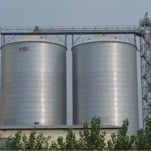 Getreidesp eicher/Silos aus verzinktem Stahl mit flachem Boden